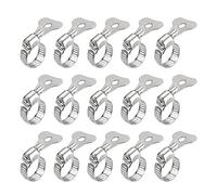 uxcell Fascette stringitubo a vite senza fine, 15 pezzi, da 1/2" a 3/4", regolabili, in acciaio inox, per fissare tubi, tubi, tubi, tubi, tubi e tubi del carburante