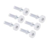 uxcell Hardware per porta bifold, confezione da 6 ruote a doppia piega, kit di riparazione per porte scorrevoli dell'armadio a soffietto, argento