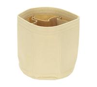 uxcell Inserto organizer per borse, 20,3 x 20,3 cm, portatile, in feltro, rotondo, con scomparti multipli, per borsa a secchiello, borsa a cupola, borsa tote shaper, beige