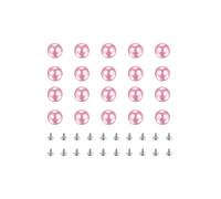 uxcell Kit di borchie per rivetti con perle, 10 mm, senza foro, perle finte per rivetti fai da te per vasi di riempimento, matrimoni, feste, casa, rosa, 50 pezzi