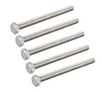 Uxcell M8 x 100mm A2 Acciaio inossidabile completamente filettato a vite esagonale 5 pezzi