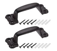 uxcell Maniglia per porta scorrevole, 14 cm, in ghisa, 2 pezzi