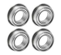 uxcell MF95ZZ Cuscinetti a sfera flangiati 5 x 9 x 3 mm, doppia schermatura, in acciaio cromato, cuscinetti flangiati, 4 pezzi