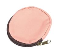uxcell Mini portamonete in tela, 9,9 cm, vuoto, rotondo, mini portamonete, portamonete, portatile, organizer con cerniera, per donne e uomini, fai da te, rosa