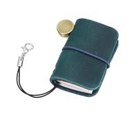uxcell Miniature Notebook, 1.9 x 1.3 Vintage Portable Leather Pocket Tiny Notebooks Pocket Journal for Daily Travel Diary Drawing Writing Keychain Gifts, Blue
