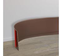 uxcell Modanatura flessibile in vinile per battiscopa autoadesiva, 10 cm x 3 m, modanatura adesiva per pareti e pavimenti, marrone