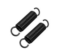 uxcell Molla di trazione in acciaio nero, diametro del filo 2,5 mm, diametro esterno 18 mm, lunghezza libera 80 mm, 2 pezzi