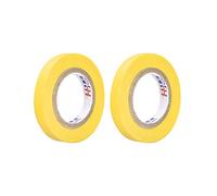 uxcell Nastro isolante 10mm/0.39inch Larghezza 14.5M/14.5m Lungo 0.15mm Spessore PVC Nastro Elettrico Valutato per Max. 400V 80C Uso Giallo 2pcs