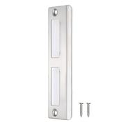 uxcell Piastra di attacco per porta, 128 mm x 42 mm, in acciaio inox 201, per telaio della porta, stipite, argento