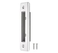 uxcell Piastra di attacco per porta, 133 mm x 40 mm, in acciaio inox 201, per telaio della porta, stipite, argento