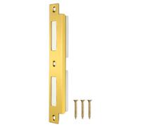 uxcell Piastra di attacco per porta, 180 mm x 41 mm, in acciaio inox 201, per telaio della porta, stipite, oro