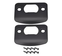 uxcell Piastra di attacco per porta, 2 pezzi, 57 mm x 45 mm, in acciaio inox 201, per telaio della porta, stipite, nero