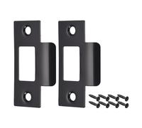 uxcell Piastra di attacco per porta, 2 pezzi, 70 mm x 40,3 mm, in acciaio inox 201, per telaio della porta, stipite, nero