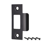 uxcell Piastra di attacco per porta, 70 mm x 40,3 mm, in acciaio inox 201, per telaio della porta, stipite, nero