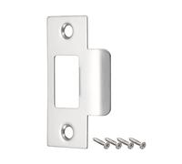uxcell Piastra di attacco per porta, 70 mm x 40,3 mm, in acciaio inox 201, per telaio della porta, stipite, argento