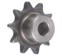 uxcell Pignone a 10 denti tipo B singolo filo passo 1/2", foro 10mm A3 acciaio al carbonio per ISO 06B