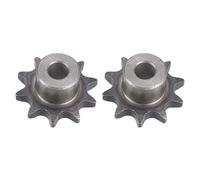uxcell Pignone a rullo per catena, foro da 10 mm, passo 1/2", 10 denti, pignone a filo singolo, tipo B, pignone per catena a rulli in acciaio al carbonio A3, per catena ISO 08B, 2 pezzi