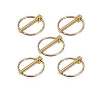 uxcell Pin di collegamento con anello, 6 mm x 43 mm, kit assortimento di perni per rimorchi per barca, kayak, canoa, rimorchio, trattore, carrello, scatola da cavallo, 5 pezzi