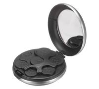 uxcell Portamonete, custodia rigida portatile, organizer e stoccaggio per monete, piccolo portamonete per cambio auto, portamonete per collezionisti, colore argento