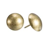 uxcell Puntine per tappezzeria per mobili, 50 pezzi, 25 x 25 mm, kit assortito in acciaio al carbonio, per casa, divano, fai da te, testa decorativa per unghie, colore bronzo giallo