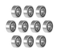 uxcell R188-2RS - Cuscinetti a sfera profondi, 1/4" x 1/2" x 3/16", in acciaio cromato P0(ABEC1), 10 pezzi