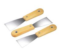 uxcell - Raschietto per stucco e vernice, in acciaio Cr-V, con lama larga e manico in legno per pareti e pavimenti, a19030200ux0048, 2" 3pcs