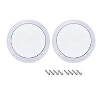 uxcell - Set di 2 coperture decorative per altoparlante da 12,7 cm, colore: bianco