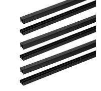 uxcell Set di 3 binari per porte scorrevoli, adatti per pannelli spessi 1,5 cm, in plastica, per finestre superiori e inferiori, per vetrine, armadi, porte e finestre (0,4 m x 25/162,6 cm, nero)
