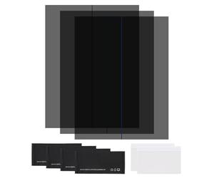 uxcell Set di 3 pellicole polarizzate, 16,5 x 21,6 cm, adesivi polarizzati, filtro polarizzatore lineare con kit di pulizia raschietto per riparazione schermo LCD, fisica, educazione, 90 gradi