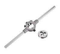 uxcell Set di chiavi a bussola per fustelle 5-40 UNC e supporto per fustella da 20 mm (per stampi da 1/8"-5/32" (UNC/UNF) / Metrico M3-M4 / 20 mm OD Die) per la riparazione della filettatura del