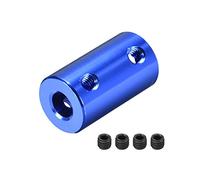 uxcell Set di giunti rigidi da 1/4 di pollice a 1/4 di pollice con vite L25XD14 in lega di alluminio, connettore accoppiatore albero, accessori motore, blu scuro, 4 pezzi