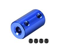 uxcell Set di giunti rigidi da 3 mm a 5 mm, vite L25 x D14 in lega di alluminio, connettore accoppiatore albero, accessori motore, blu scuro, 4 pezzi
