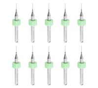 uxcell Set di punte per trapano micro PCB, 1/8 "gambo 0,3 mm in carburo di tungsteno solido CNC incisione Circuito di stampa Drill Bits Rotary Tool 10 pezzi
