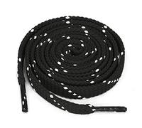 uxcell sourcing map 3 Coppie doppio colour Twill piatto atletico lacci scarpe per tutti tipi Casuale Sneakers shoes Nero Bianco 120 cm/47.2"