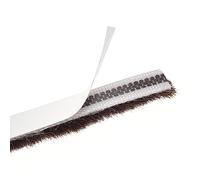 uxcell Spazzola per rimuovere le intemperie, 12,2 m di lunghezza x 0,8 cm di larghezza x 0,8 cm di altezza, con guarnizione autoadesiva, spazzola marrone per porte e finestre