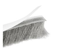 uxcell Spazzola per rimuovere le intemperie, 12,2 m di lunghezza x 0,9 cm di larghezza x 2,3 cm di altezza, con guarnizione autoadesiva, spazzola grigia per porte e finestre