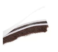 uxcell Spazzola per rimuovere le intemperie, 6,1 m di lunghezza x 0,8 cm di larghezza x 1,3 cm di altezza, con guarnizione autoadesiva, spazzola marrone per porte e finestre