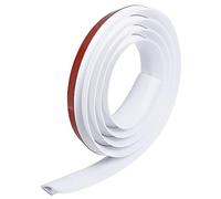 uxcell Striscia autoadesiva per bordatura del pavimento, striscia di transizione da moquette a piastrella, per laminato, porta, altezza inferiore a 12 mm, colore: bianco
