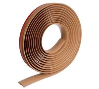 uxcell Striscia autoadesiva per bordatura del pavimento, striscia di transizione da moquette a piastrella, adatta per laminato, porta di altezza inferiore a 5 mm, marrone, 6 m