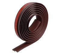 uxcell Striscia autoadesiva per bordatura del pavimento, striscia di transizione da moquette a piastrella, per laminato, porta, altezza inferiore a 5 mm, rosso scuro 3 m