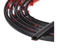 Uxcell Striscia di tenuta per rimuovere le intemperie, 6 m x 10 mm x 8 mm, in gomma autoadesiva per spazi di 6-7 mm, insonorizzazione di porte e finestre e blocco del telaio (nero)