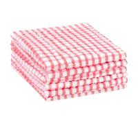 uxcell Strofinacci da cucina a quadri, in cotone, lavabile, 28 x 40 cm, confezione da 6 pezzi, rosa