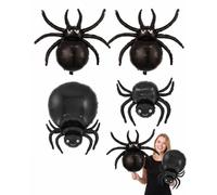 UXEWKL Palloncini Halloween 4 Pezzi Mix 2 Design con Ragno e Ragnatela | Set Decorazione Feste a Tema per Casa e Occasioni Speciali | Trasforma l'Ambiente in una Festa Spettacolare