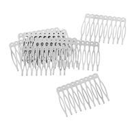 UxicRuya 10 Pezzi di Fermagli per Capelli, Pettini, Spilli da 2,7/5,6 Cm per Creazioni Artigianali di Gioielli Fai da Te, Argento 5,8 cm