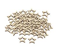 UxicRuya 100 Pezzi di Legno Grezzo a Forma di Cava, Pezzi Decorativi in legno, Cerchi a Forma di per Ornamenti, Decorazioni per La Casa, Scrapb, 2 Cm