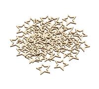 UxicRuya 100 Pezzi di Legno Grezzo a Forma di Cava, Pezzi Decorativi in legno, Cerchi a Forma di per Ornamenti, Decorazioni per La Casa, Scrapb, 3 Cm