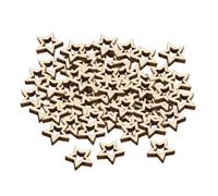 UxicRuya 100 Pezzi di Legno Grezzo a Forma di Cava, Pezzi Decorativi in legno, Cerchi a Forma di per Ornamenti, Decorazioni per La Casa, Scrapb, 1 Cm