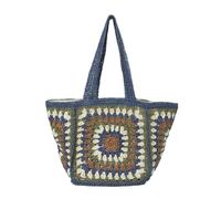 UxicRuya Borsa All'uncinetto per con Ampio Spazio per Le Donne in Fuga, Blu