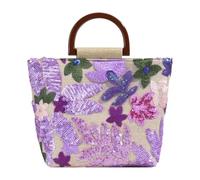 UxicRuya Borsa da sera, borsa da spiaggia estiva, a tracolla da donna, a tracolla intrecciata, pochette per lavoro, vacanze, appuntamenti, regali di nozze, Viola