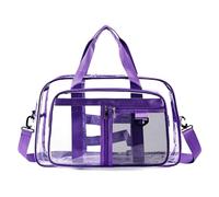 UxicRuya Borsa Tote Trasparente in PVC con Tracolla Regolabile, Ideale per Lo Sport, L'escursionismo E Altro Ancora, Viola